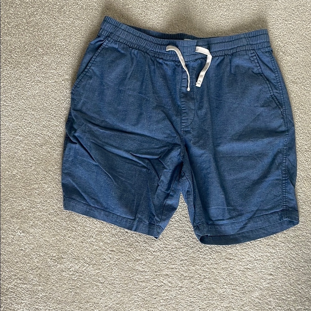 Casual Blue Drawstring Shorts